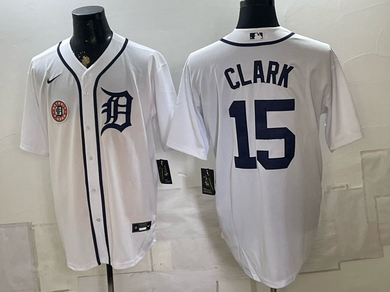 Men Detroit Tigers #15 Clark white Nike 2026 MLB Jersey 0801101->los angeles dodgers->MLB Jersey